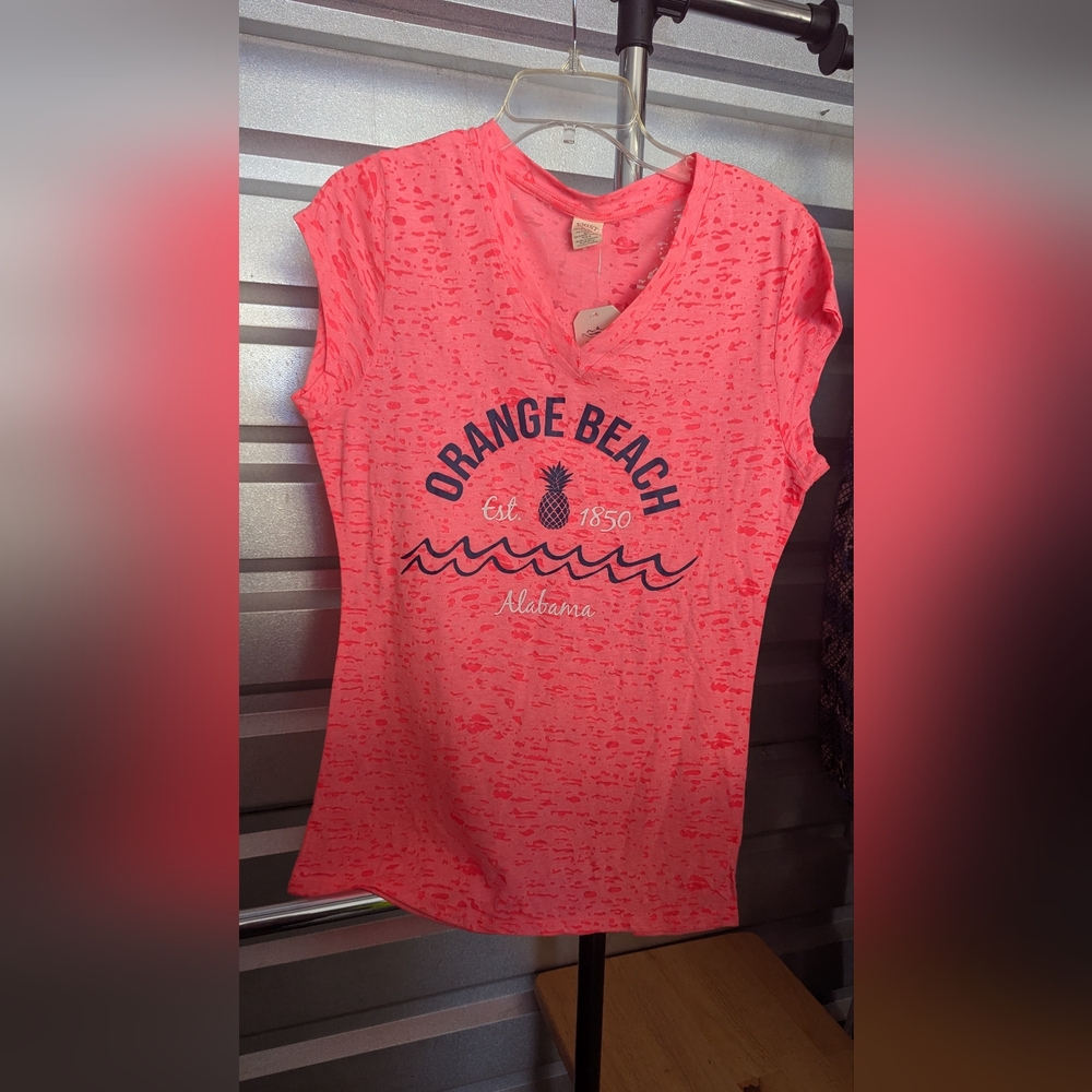 Orange Beach Graphic Women's Top